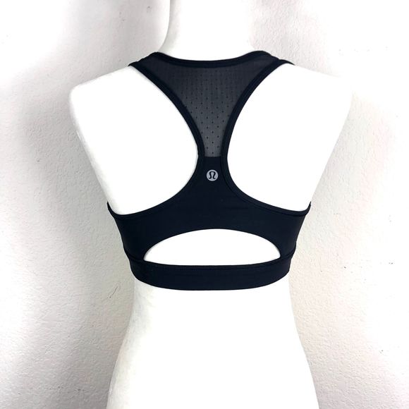 lululemon athletica Other - Lululemon Move Mesh Polka Dot Black Sports Bra 8